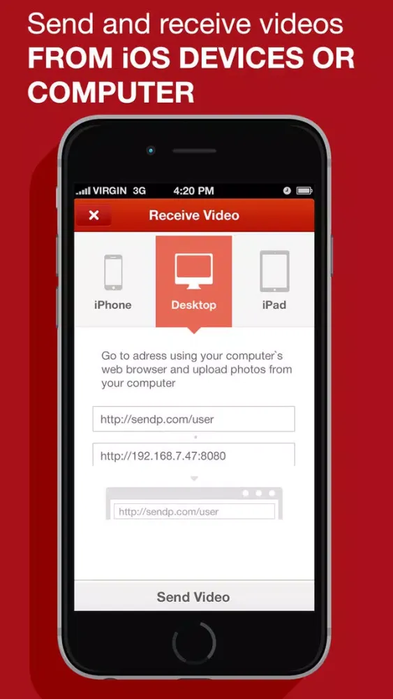 Video Transfer - photo and video transfer app over wifi Screenshots