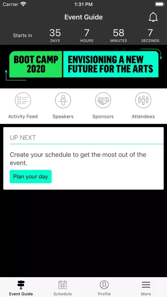 Capturas de tela do Boot Camp 2020