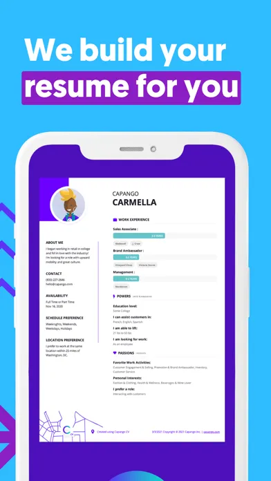 Capturas de tela do Capango: Job Search Simplified