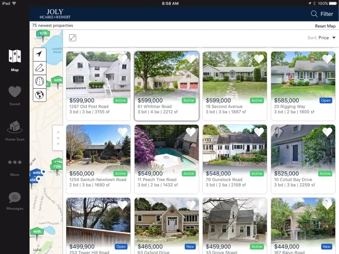 Ảnh chụp màn hình của Cape Cod JMW Homes iPad 