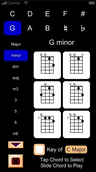 Zrzuty ekranu Mandolin Chord Cracker Pro