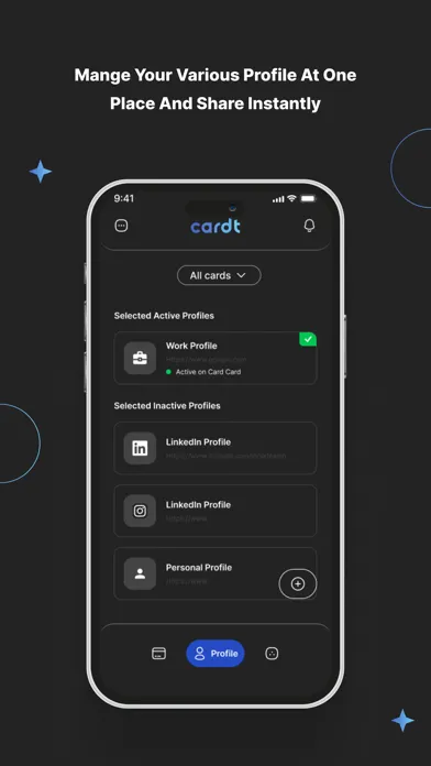 Zrzuty ekranu Cardt - Smart Business Cards