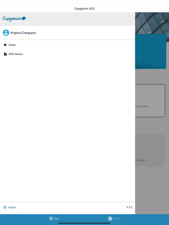 Capgemini ACE iPad  Screenshots