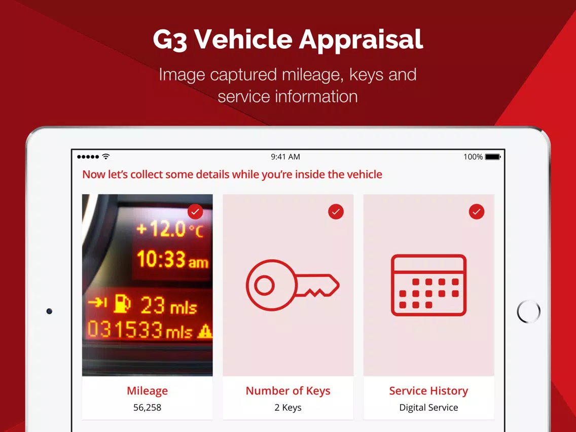 Zrzuty ekranu G3 Vehicle Appraisal App iPad 