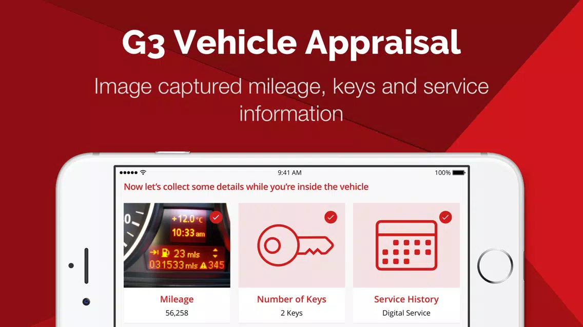 Zrzuty ekranu G3 Vehicle Appraisal App