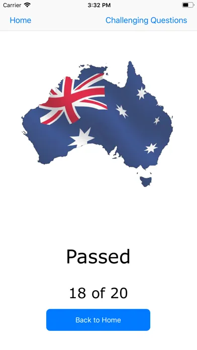 Tangkapan skrin Australian Citizenship Test AI