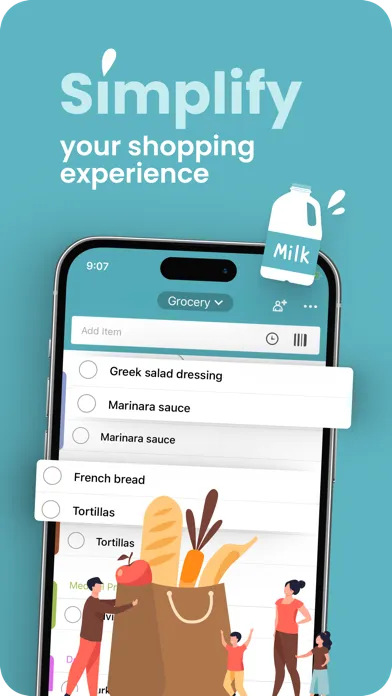 Screenshot di Grocery List: Out of Milk