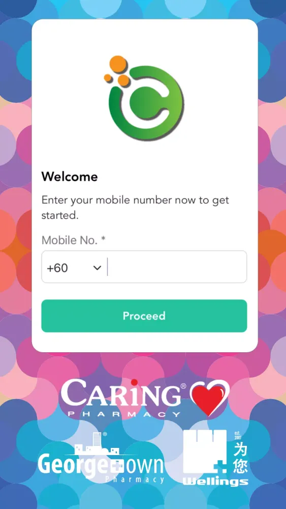 Tangkapan skrin Caring Membership