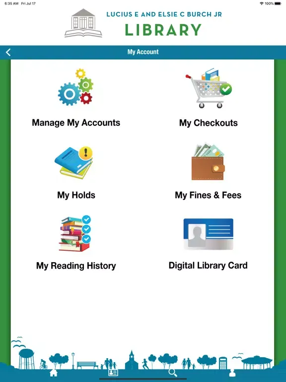 ภาพหน้าจอของ Collierville Library Mobile iPad 