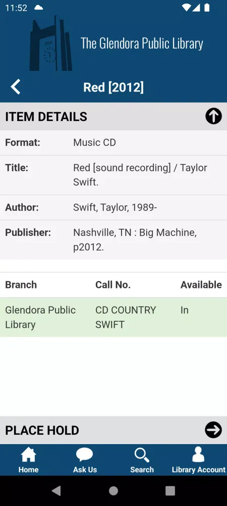 Glendora Public Library Screenshots