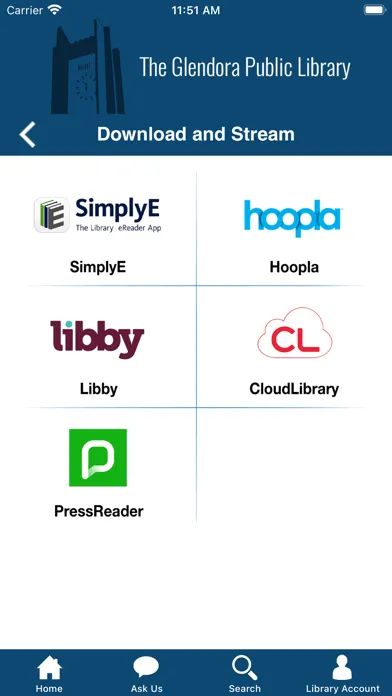 Tangkapan skrin Glendora Public Library