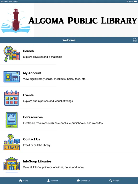 Ảnh chụp màn hình của InfoSoup Libraries iPad 