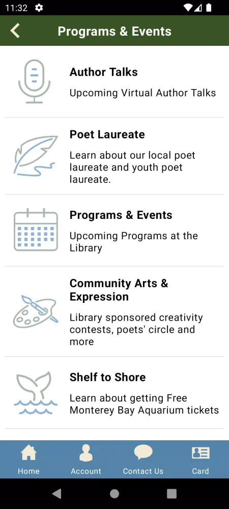Zrzuty ekranu Watsonville Library App