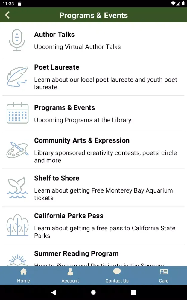 Zrzuty ekranu Watsonville Library App