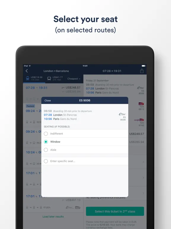 Trainline for Business iPad 應用截圖