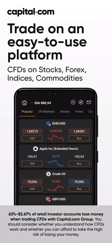 Trading app by Capital.com स्क्रीनशॉट