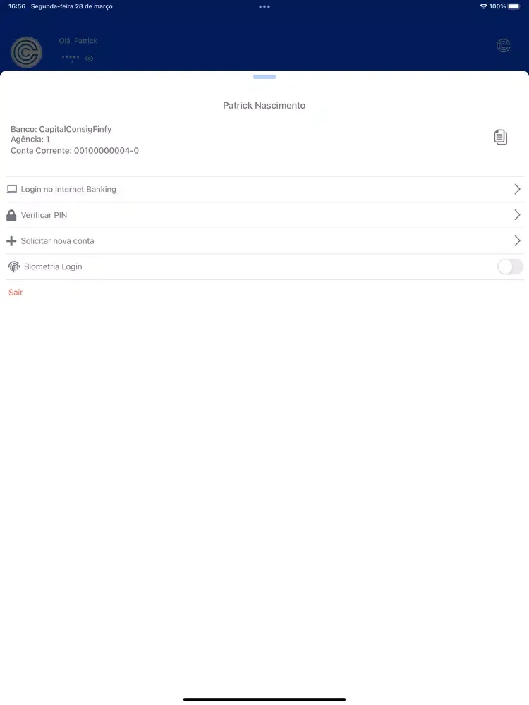 Скриншоты Capital Consig Conta e Cartão iPad 
