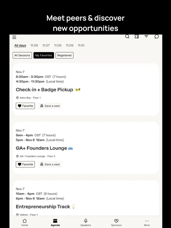 Capital Factory Events iPad  سکرین شاٹس