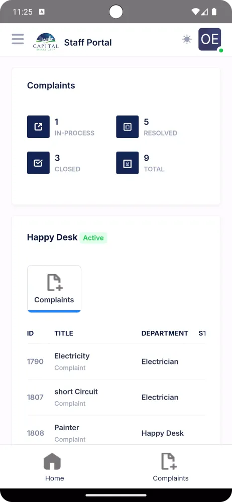 Smart City Admin Screenshots