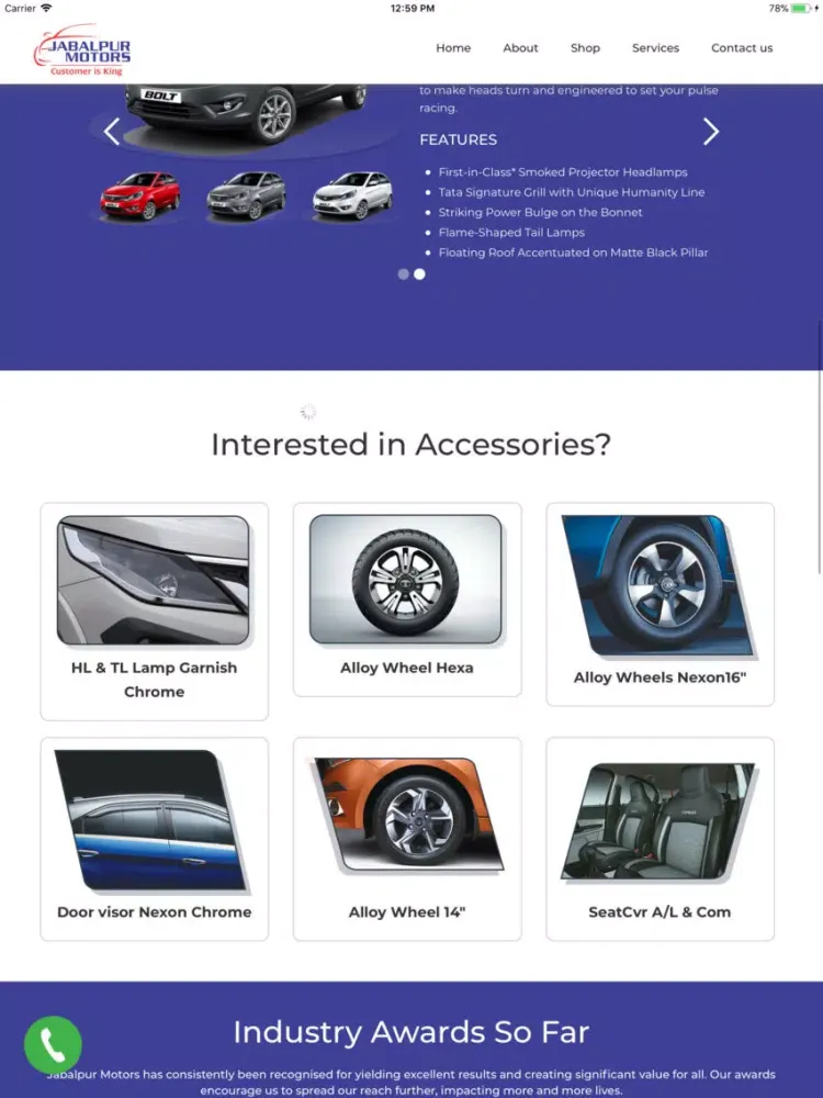 Jabalpur Motors Limited(JML) iPad  Screenshots