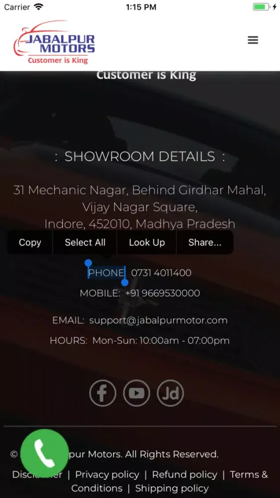 Jabalpur Motors Limited(JML) Screenshots