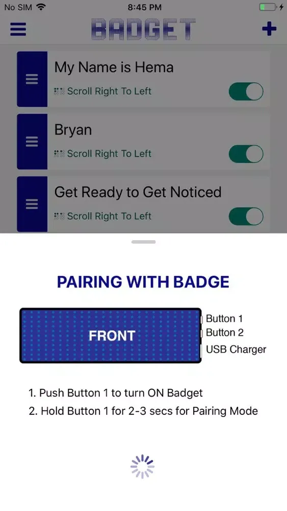 Ảnh chụp màn hình của Badget