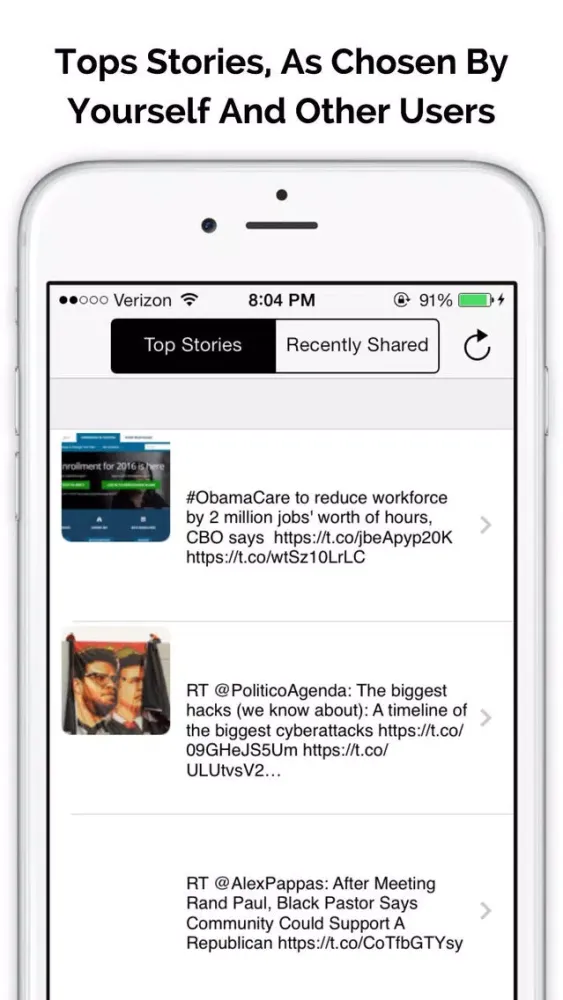 Screenshot di Fourth Estate - Political News Aggregator