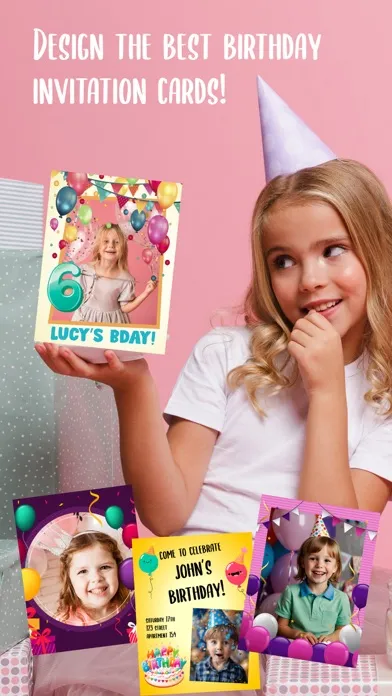 Captures d'écran de Birthday party invitation for