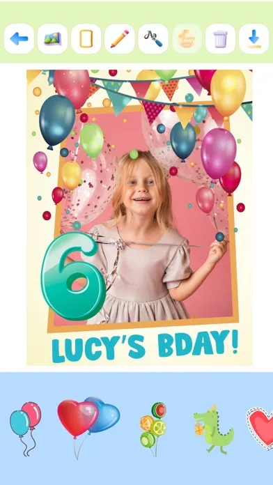 Captures d'écran de Birthday party invitation for