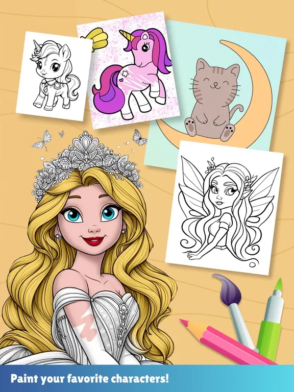 Capturas de pantalla de Paint princesses & fairy tales iPad 