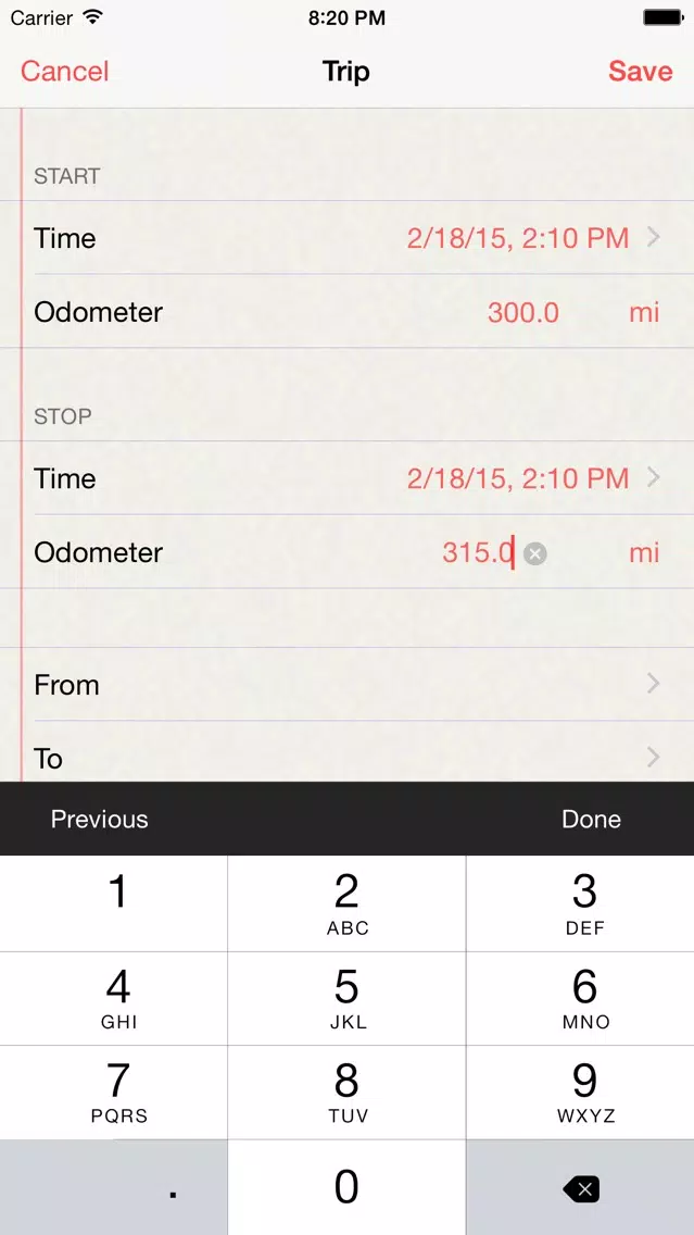 تصاویر Mileage & Trip