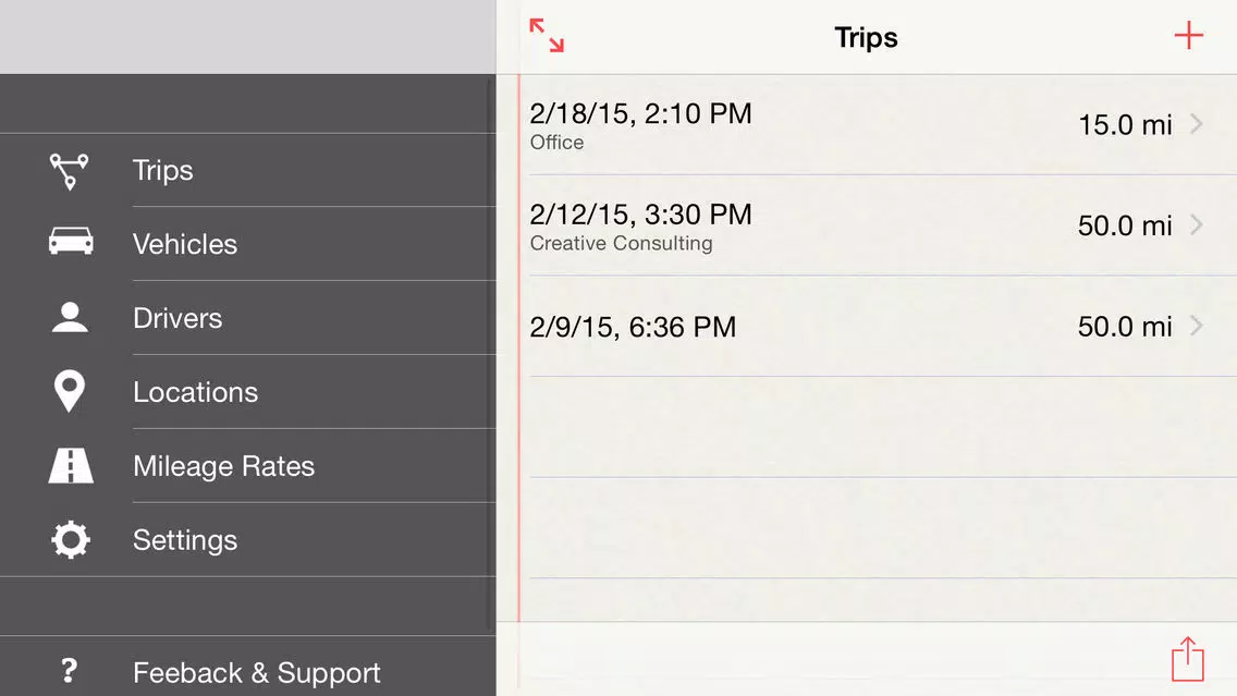 تصاویر Mileage & Trip