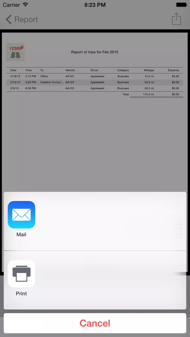 تصاویر Mileage & Trip