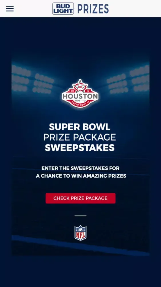 Super Bowl Prizes from Bud Light應用截圖