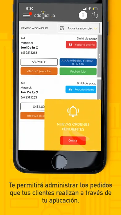 Capturas de pantalla de Logística aDomicil.io