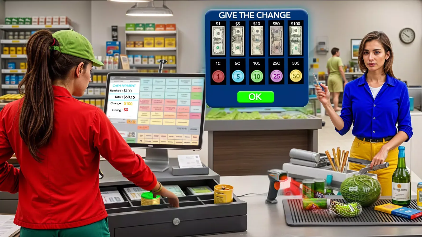 Tangkapan layar Supermarket Grocery Simulator