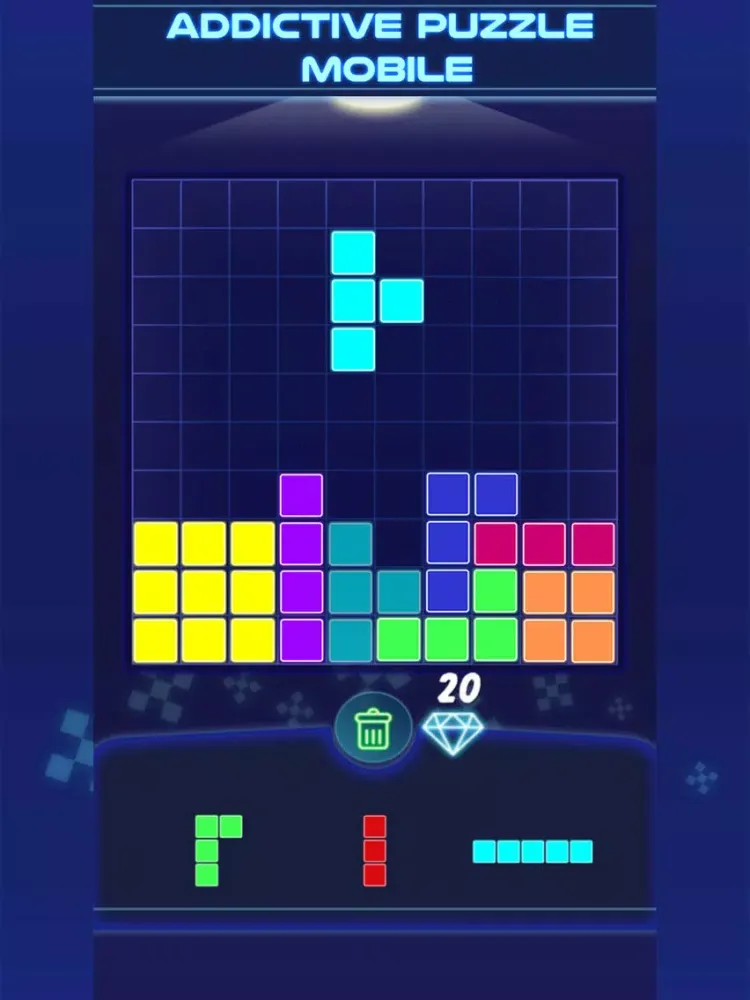 Glow Block : King Puzzle iPad  스크린샷