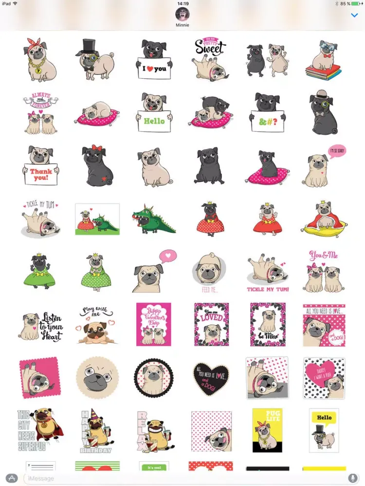 Pug Emoji iPad  Screenshots
