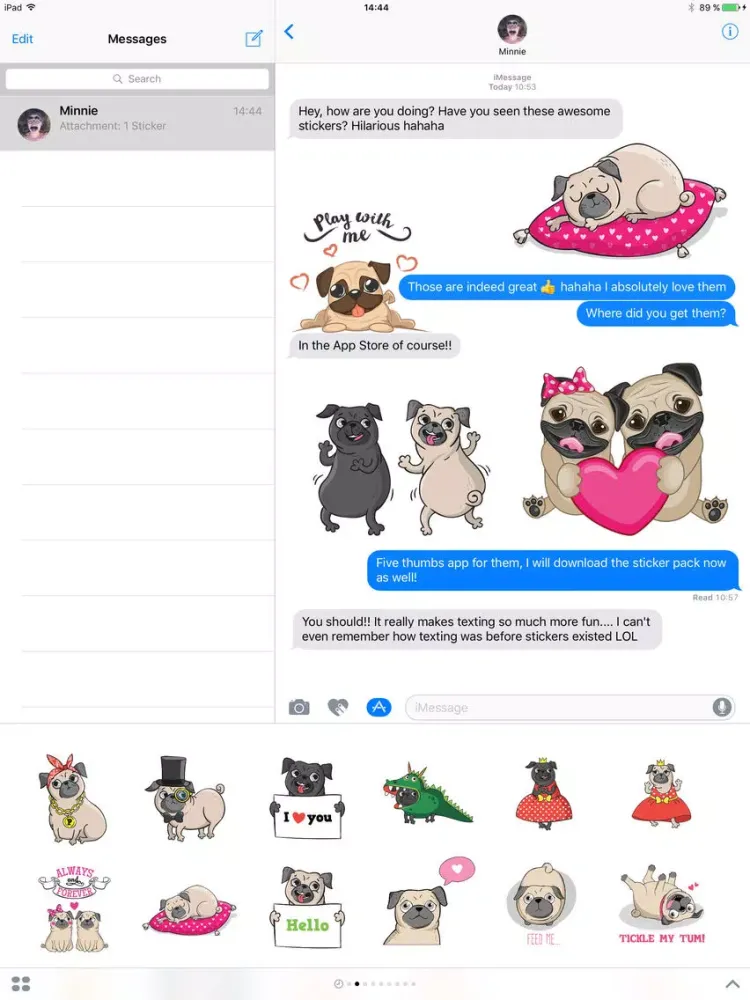 Pug Emoji iPad  Screenshots