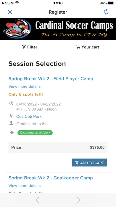 Скриншоты Cardinal Soccer Camps
