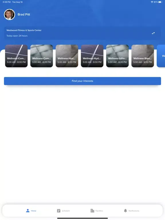 Westwood Wellness iPad  Ekran Görüntüleri