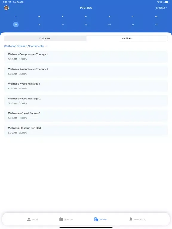 Westwood Wellness iPad  Ekran Görüntüleri