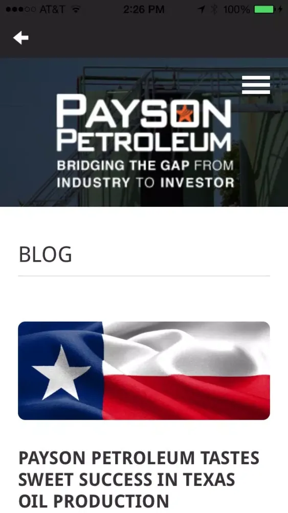Tangkapan layar Payson Petroleum