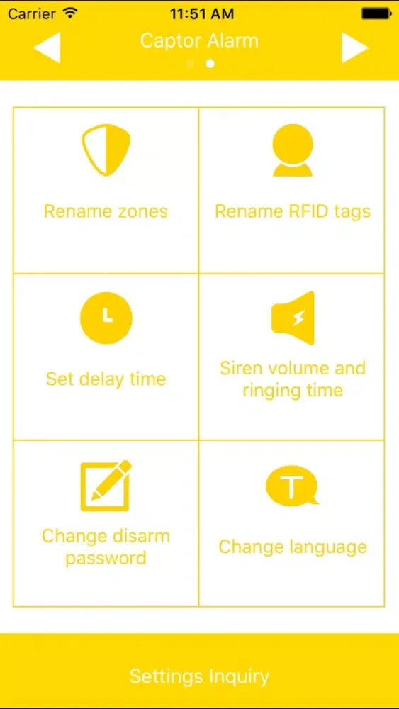 Ảnh chụp màn hình của Captor Alarm