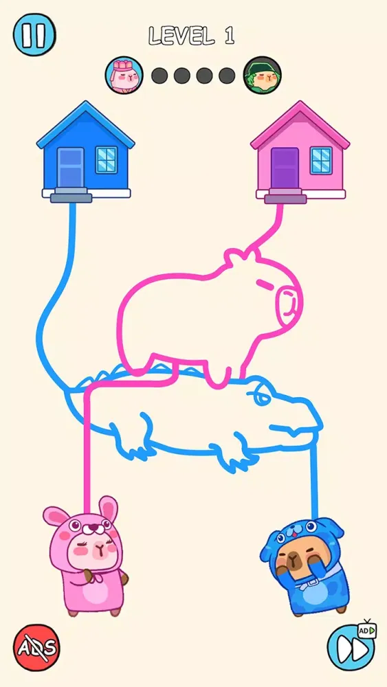 Capybara Rush: Draw To Home Screenshots