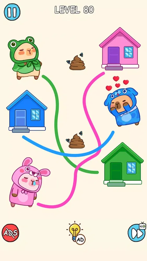 Capybara Rush: Draw To Home Screenshots