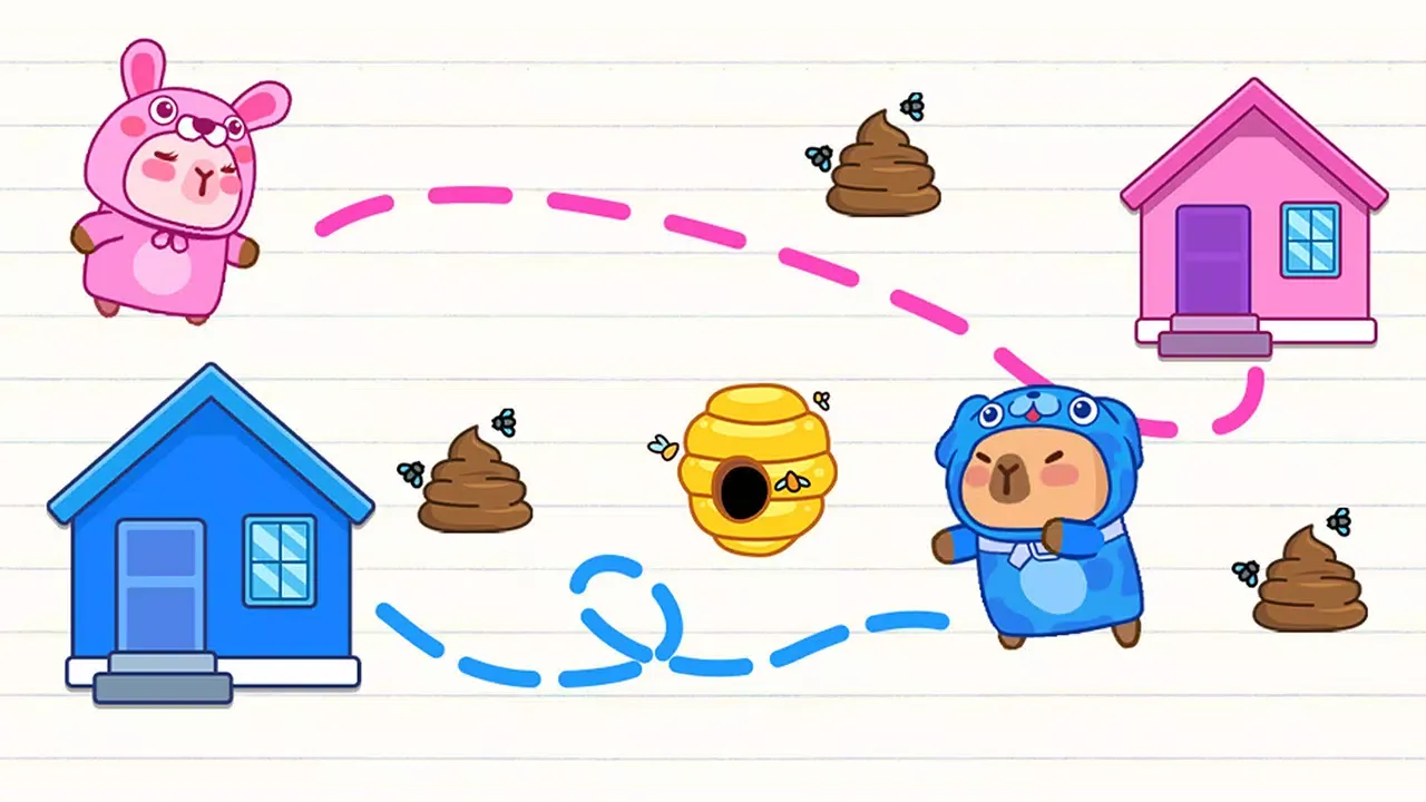 Capybara Rush: Draw To Home Screenshots