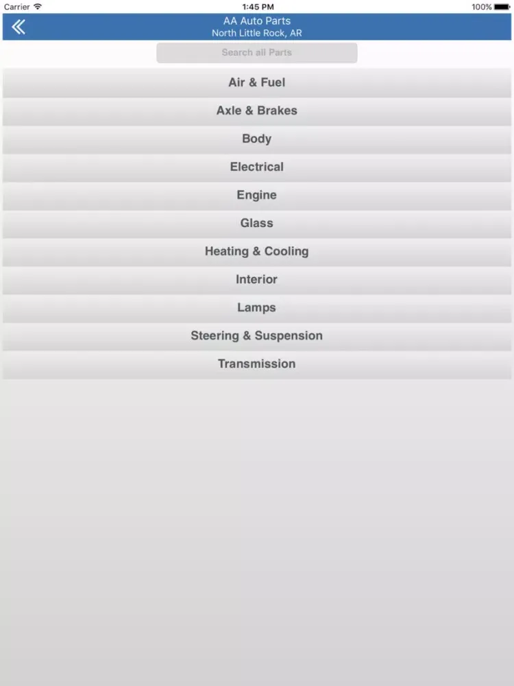 Zrzuty ekranu AA Auto Parts - North Little Rock, AR iPad 