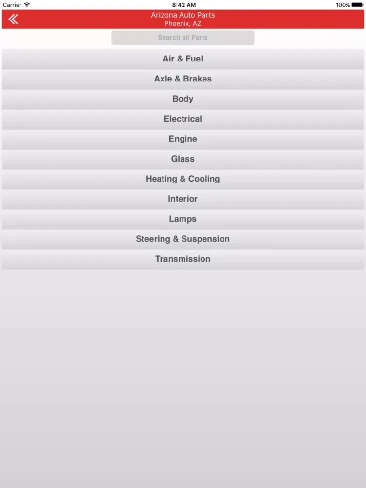 Screenshot di Arizona Auto Parts - Phoenix, AZ iPad 