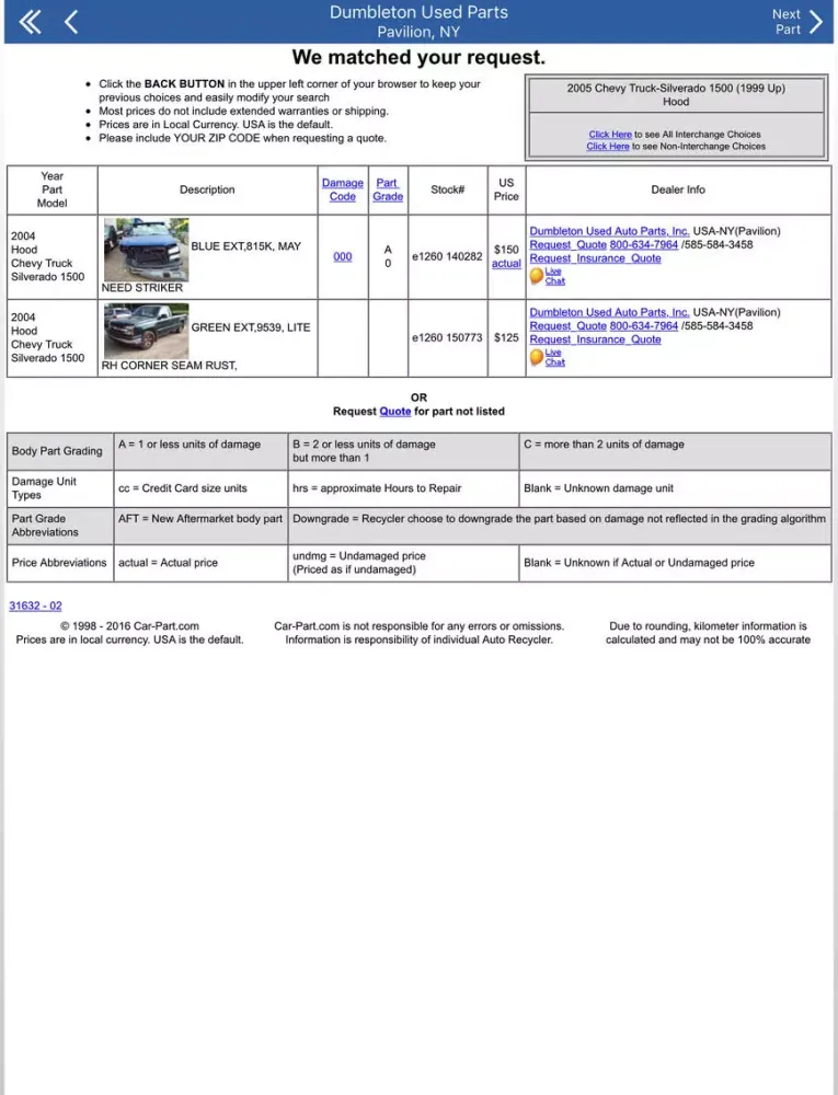 Dumbleton Used Auto Parts - Pavilion, NY iPad  স্ক্রিনশট